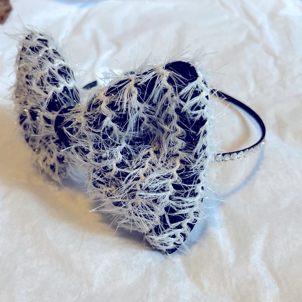 Girl's Crystal Embellished Tinsel
Bow Headband